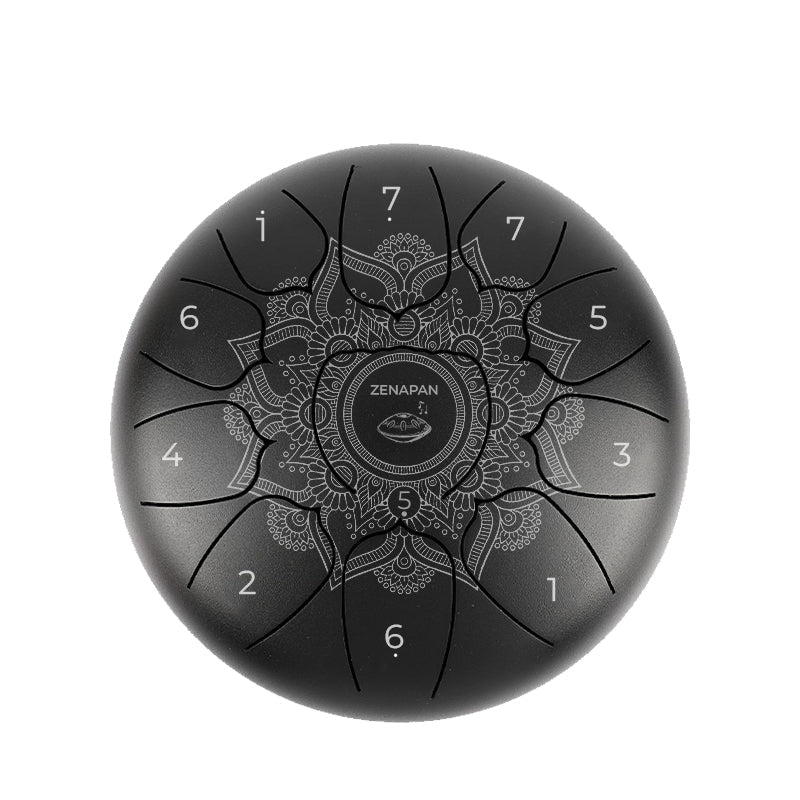 tongue drum 11 notes re majeur noir, tongue drum mandala acheter